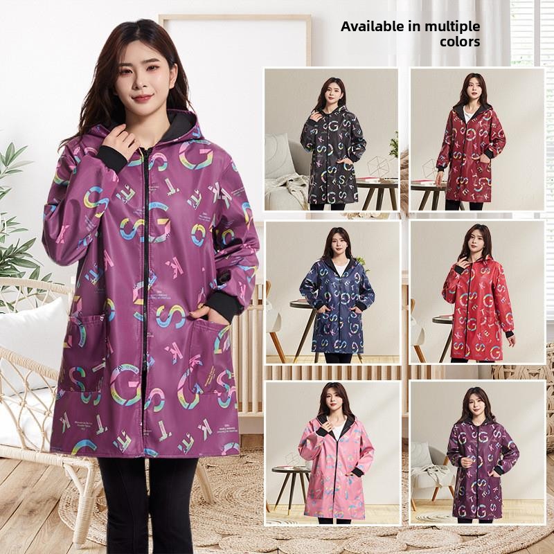 เสื้อกันฝนไซส์ใหญ่ ผ้าฟลีซหนา  - Street Fashion Vendors บทวิจารณ์และราคา